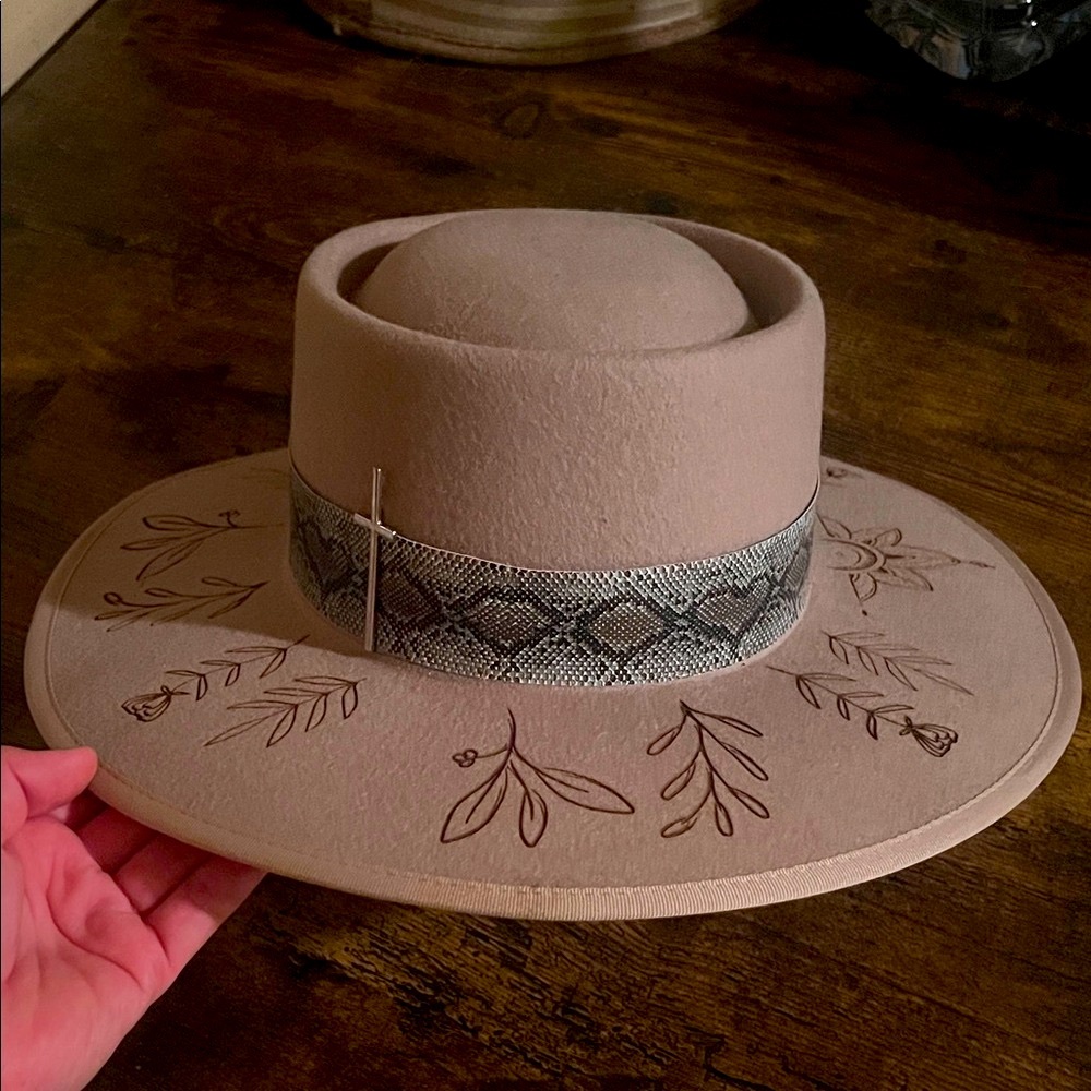 NWT Tan Hat by Olive & Pique